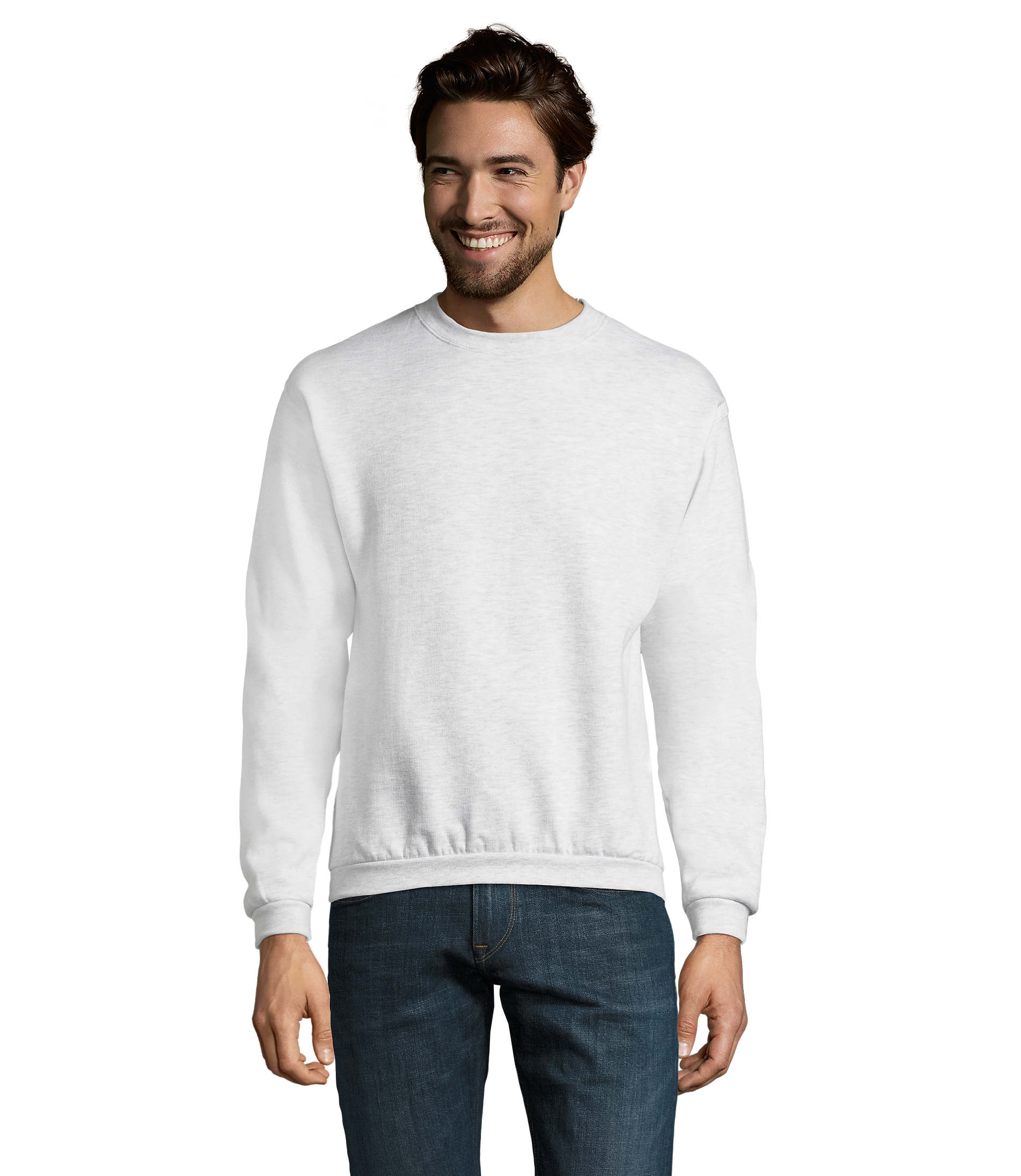 Pull homme molletonné publicitaire 260g - SPIDER Blanc Chiné